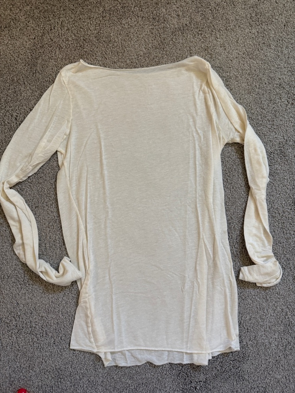 Intissimimi Cashmere Light Cream Womens Long-Sleeve Boatneck Top
